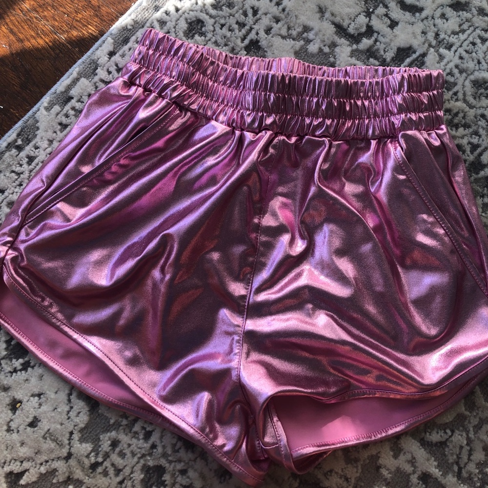 Metallic Pink Shorts